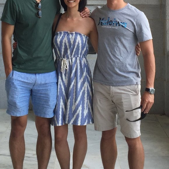 GAP Strapless Ikat Dress with Drawstring Waist - Picture 9 of 9